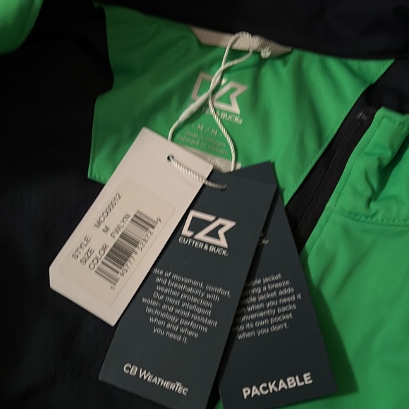 NWT Men's Cutter & Buck WeatherTec Packable Wind Shirt - Picture 5 of 9